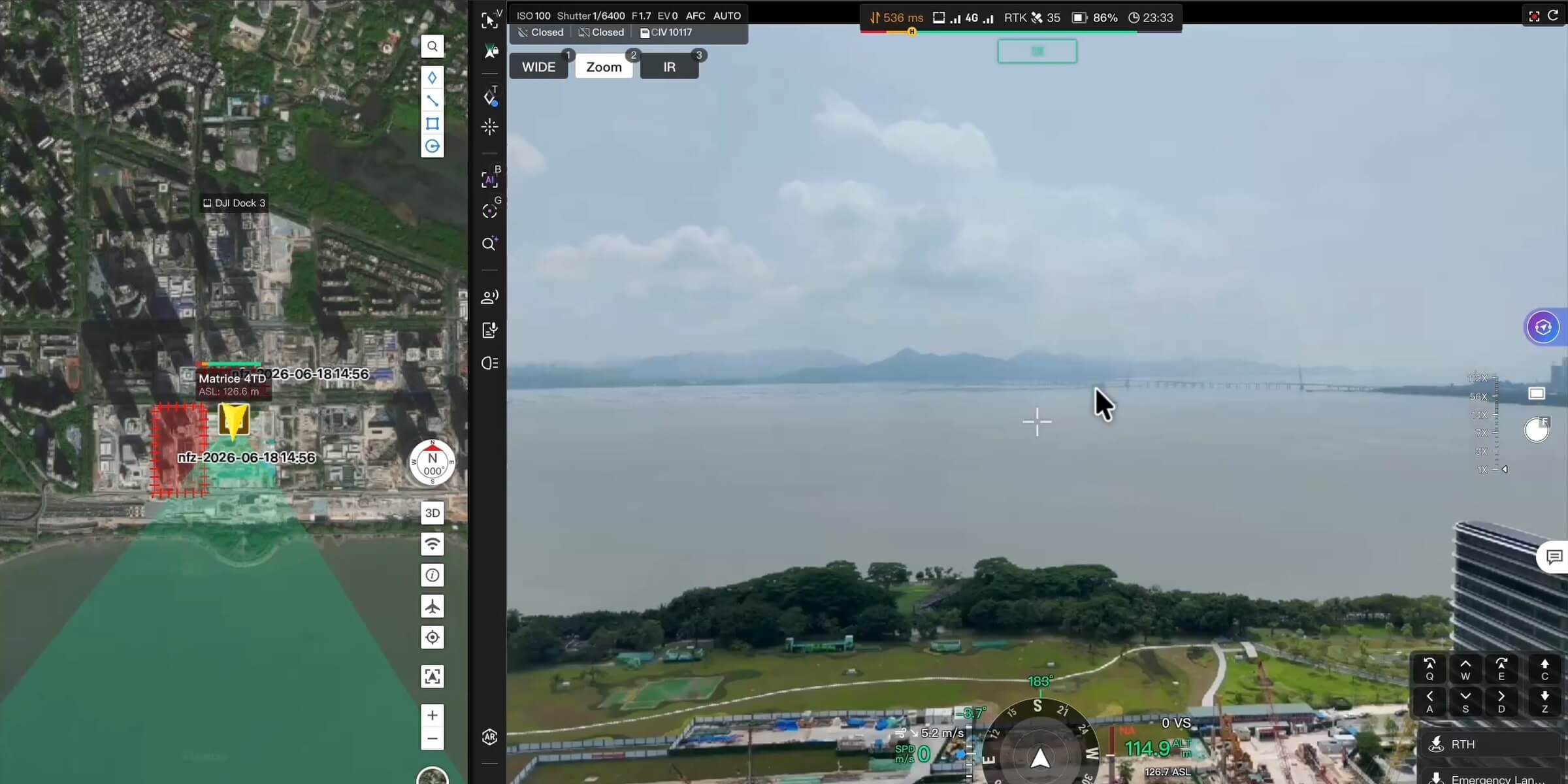 Interfață DJI FlightHub 2 pentru coordonarea operațiunilor