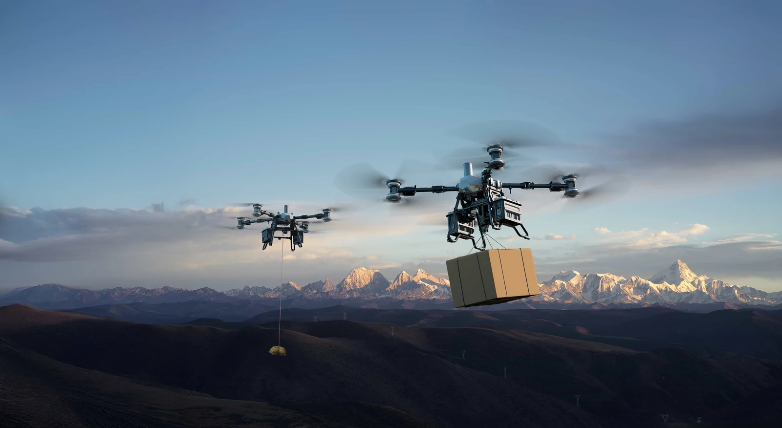 DJI FlyCart 100 dronă profesională pentru transport aerian și logistică industrială